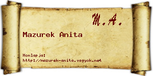 Mazurek Anita névjegykártya